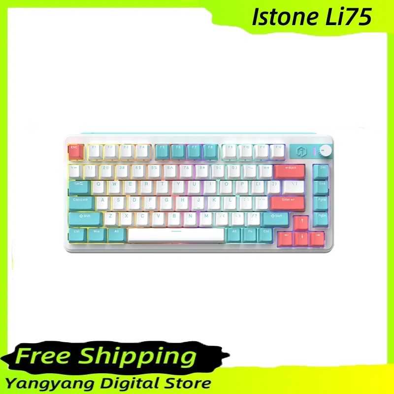 Беспроводная механическая клавиатура IstoneLi75 трехрежимная прокладка дизайн