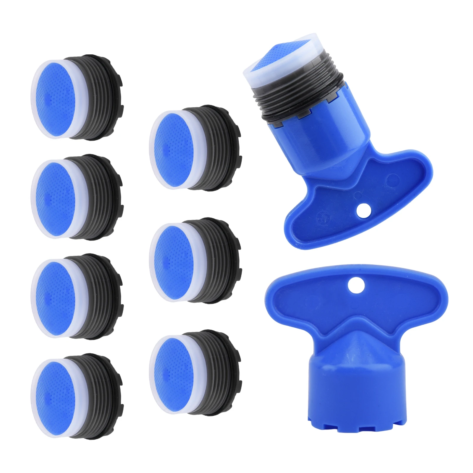 

8 шт. 5 домашний смеситель для защиты от брызг, для кухни и ванной комнаты с 2 насадками, фильтр с носиком, водосберегающий аэратор для смесителя раковины