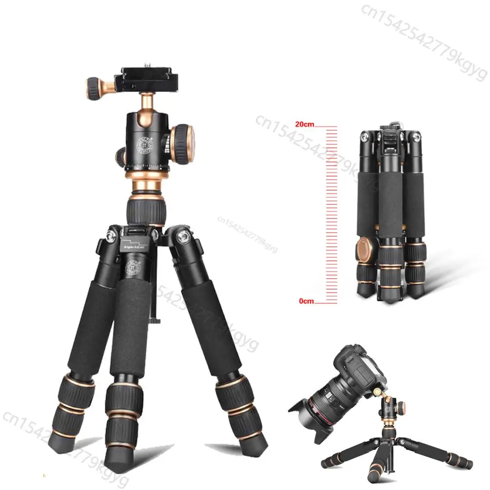 

QZSD 166 Light Weight Aluminum Portalble Mini Tripod Stand 1/4" Screw For DLSR Camera Smartpone Mirroless Cameras