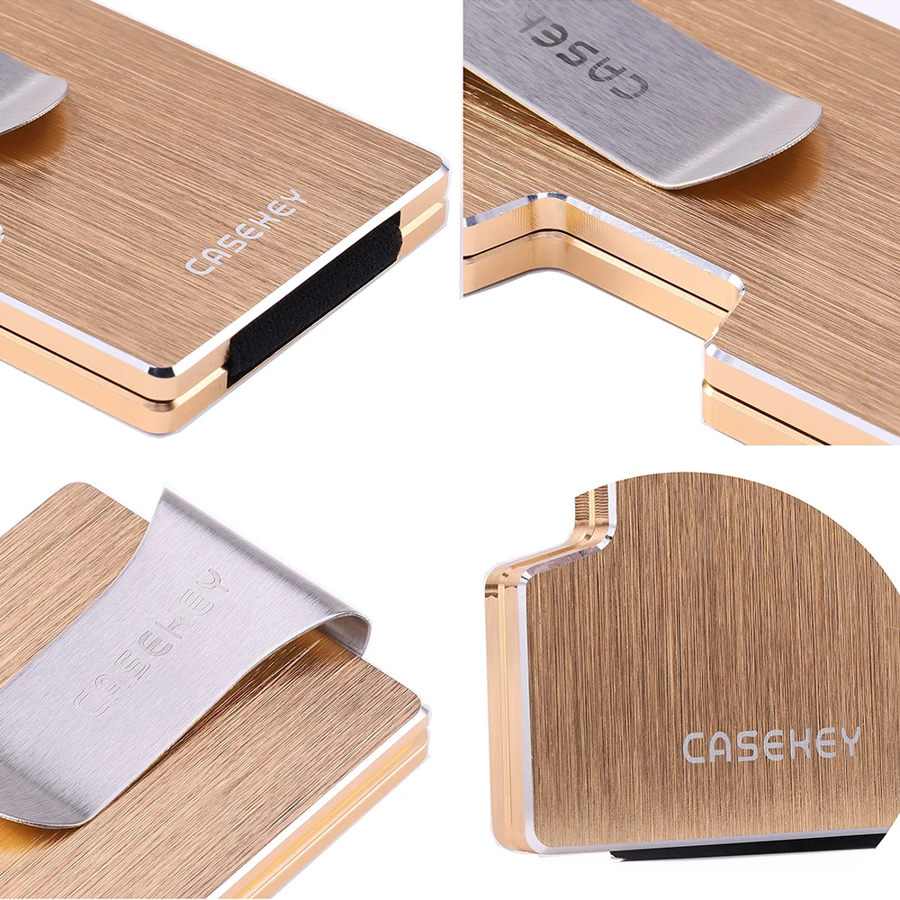 Custom Rfid Credit Card Holder Slim Thin Pop Up Smart Airtag Wallet Men Business Bank Cardholder Aluminum Metal Card Pocket Case