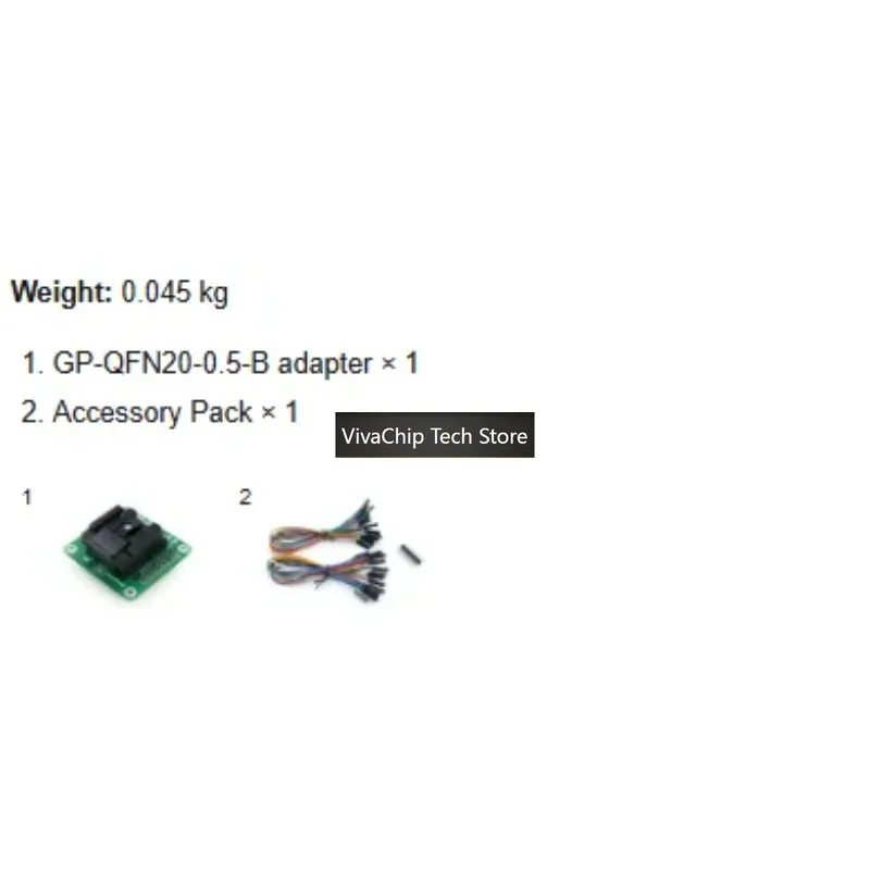 VivaChip TechGP-QFN20-0.5-B, Адаптер для программатора (art.: 3920da3a02df1) - 3920da3a02df1