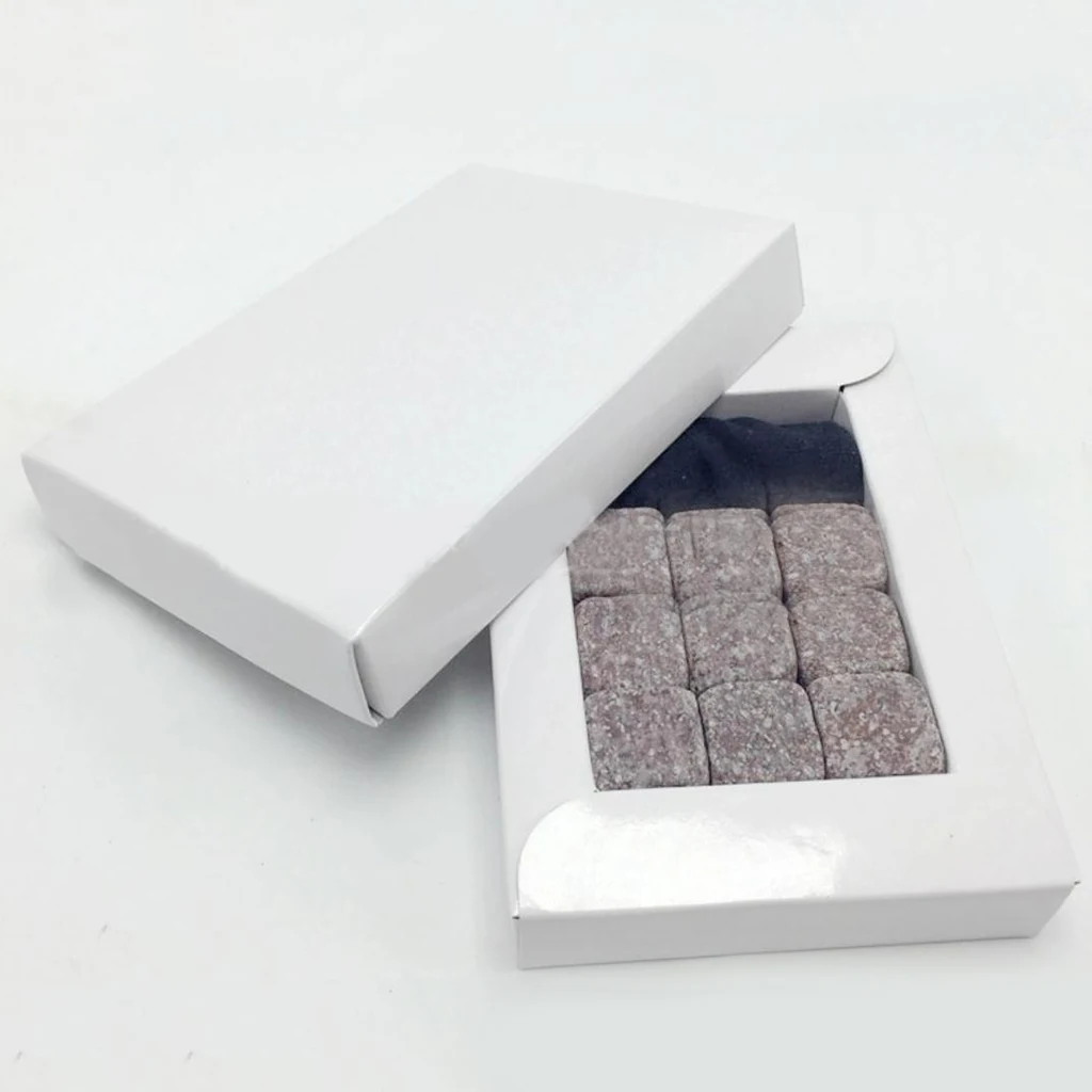 

9pcs Beverage Chilling Rocks Freeze Stone Pure Reusable Liquor and Wine Drinking Cubes