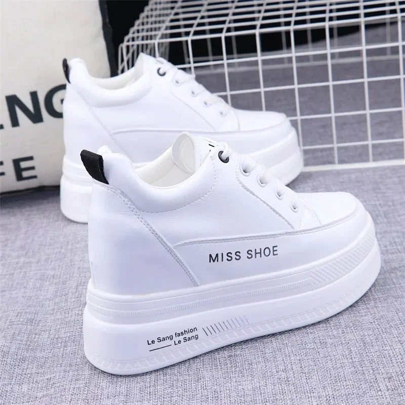 Кроссовки на платформе увеличивающие рост каблуке 10 см повседневная обувь