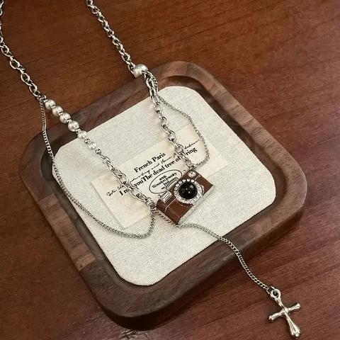 MOONBIFFY Ретро коричневая подвеска камера