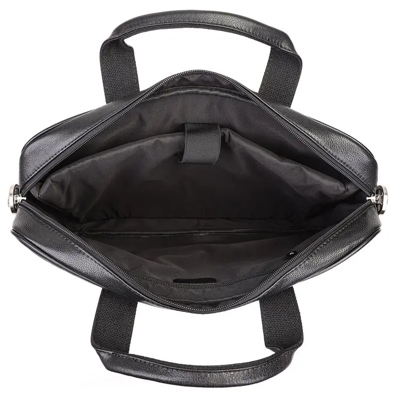 Large Business Handbag Men Genuine Leather Briefcase Male Grain Leather Shoulder Bag Top Cowhide Messenger Bag for 15.6