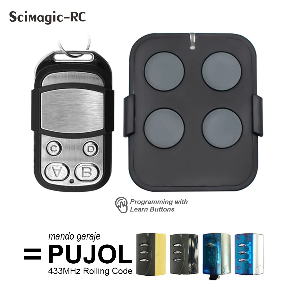 PUJOL Garage Remote Control 433.92MHz Rolling Code For PUJOL MARTE P215 TWIN VARIO Electric Gate Door Controller 2 Styles