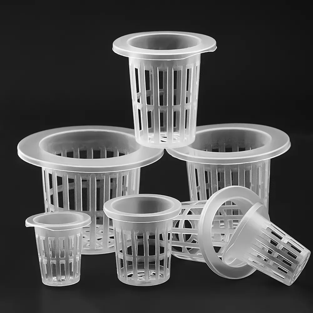 

50Pcs Hydroponic colonization Mesh Pot Net Cup Basket Hydroponic Aeroponic Planting Grow Clone Nursery Plant Soilless