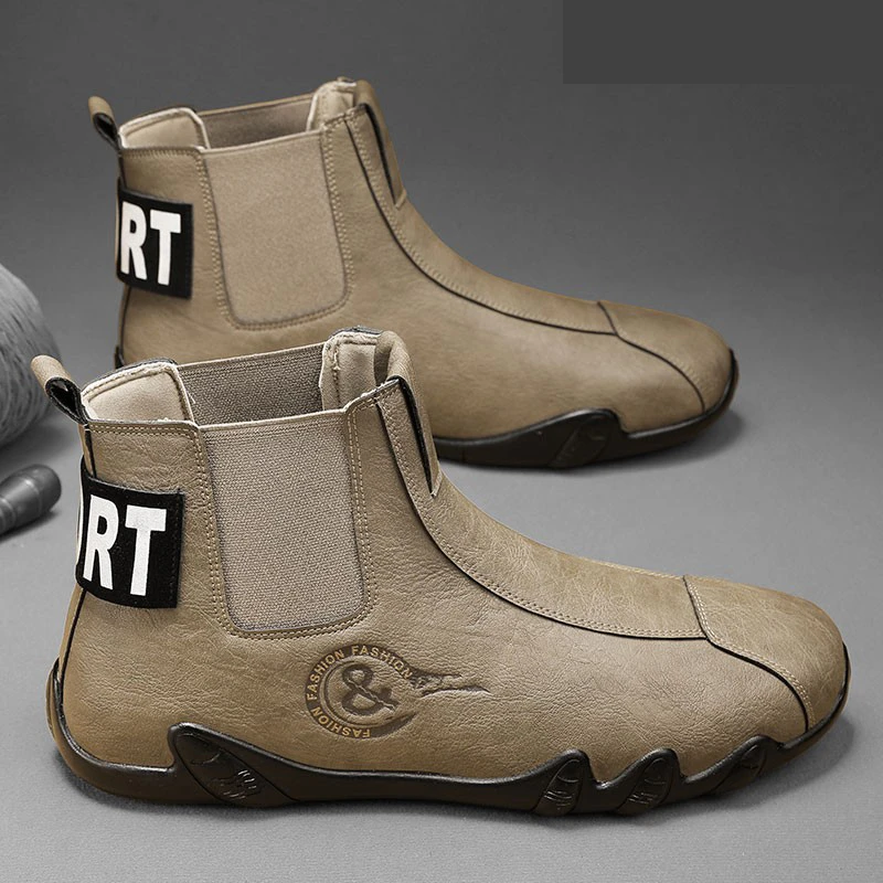 

Men's Round Toe Comfortable Wear-resistant Outdoor High-top Thick Bottom High-top Work Safety Boots Casual Labor Insurance Shoes