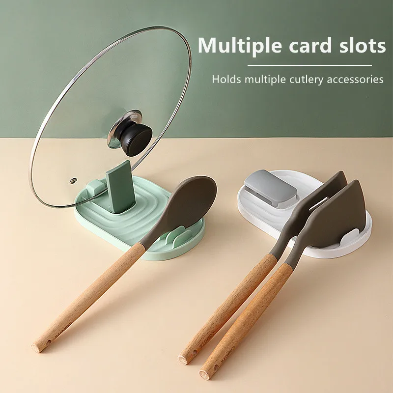 

Foldable Pot Lid Holder Spoon Holder Multipurpose Organizer Shelf for Fork Spatula Punch-Free Pot Lid Storage Rack Kitchen Tool