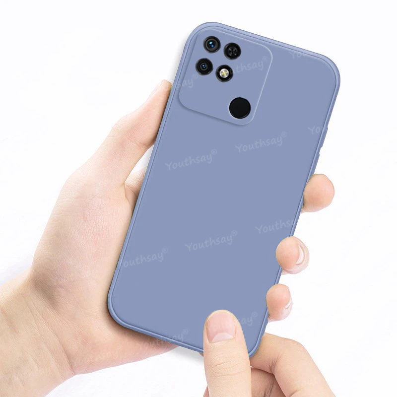 For Poco C40 Case for Xiaomi Poco C40 Cover Funda Coque Soft Original Liquid Silicone Phone Bumper For Poco C40
