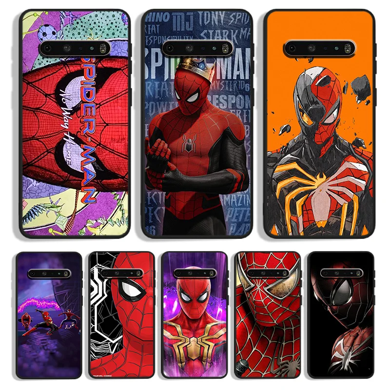 

Marvel Spiderman Phone Case For LG K92 K71 K61 K52 K51S K42 K41S K50S K40S K22 Q60 V60 V50S G8X G8S ThinQ Black