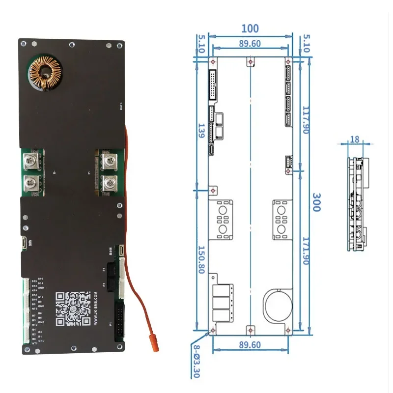JiKong PB1A16S15P 24 В 48 150 А инвертор накопителя энергии bms для Growatt Deye Connection аккумулятор