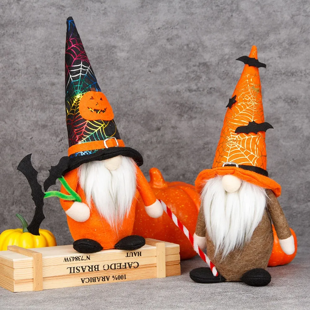 

1pc Halloween Doll Handmade Plush Gnome Swedish Holiday Party Decoration Gift 30cm*10cm*8cm Home Party Ornament Decor