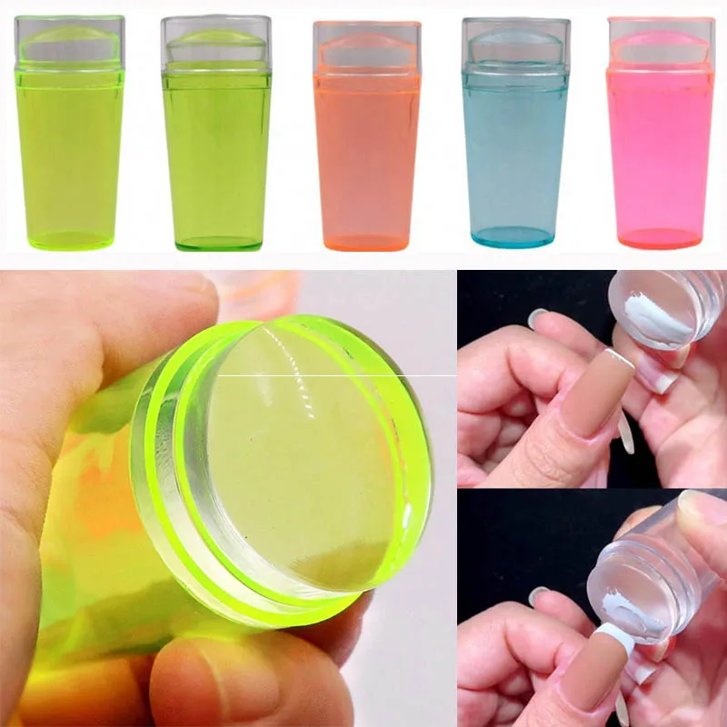 

Neon Color Nail Stamps Women Lady DIY Fluorescence Silicone Nail Polishes Color Nail Art Color Nail Art Printing Manicure Tools