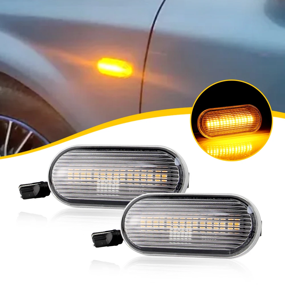 

2 шт. для VW Transporter T5/Multivan Caravelle Amarok Bora Golf3/4 Lupo Vento динамический светодиодный боковой габаритный фонарь, индикаторная лампа