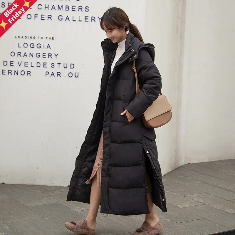 

Длинный пуховик, женские толстые пуховики, Корейская парка, длинные пальто, женский пуховик, популярное зимнее пальто 2023 года, Женская пухов...