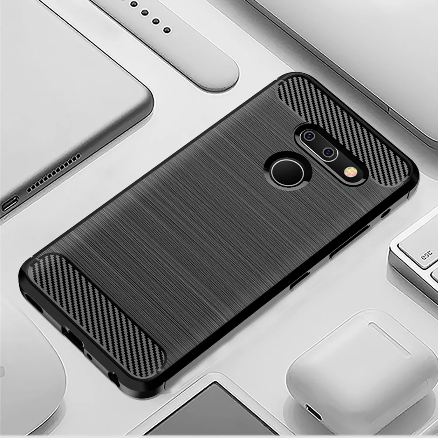 Для LG G8 ThinQ lgg8 противоударный матовый Роскошный чехол для телефона lg thinq мягкие