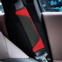 car seat belt cover carbon fiber leather crown universal auto seat belt covers shoulder protection interior car accessories