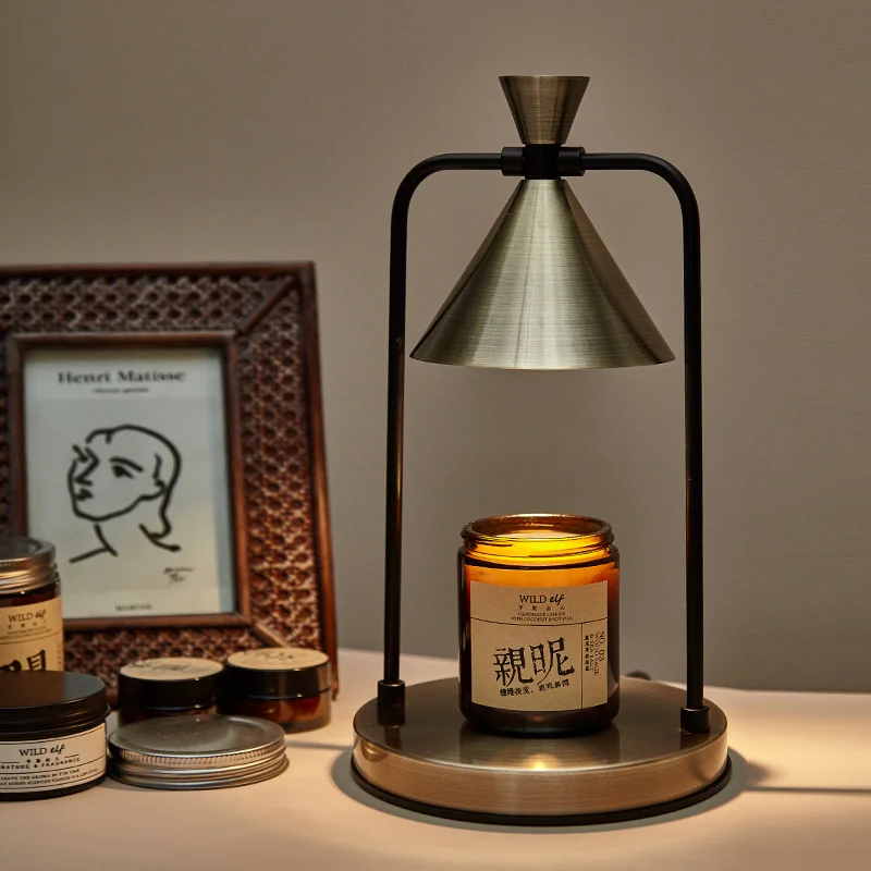 

YY ароматерапия Ретро лампа-свеча для спальни регулирусветильник свет плавильный воск Металлическая лампа