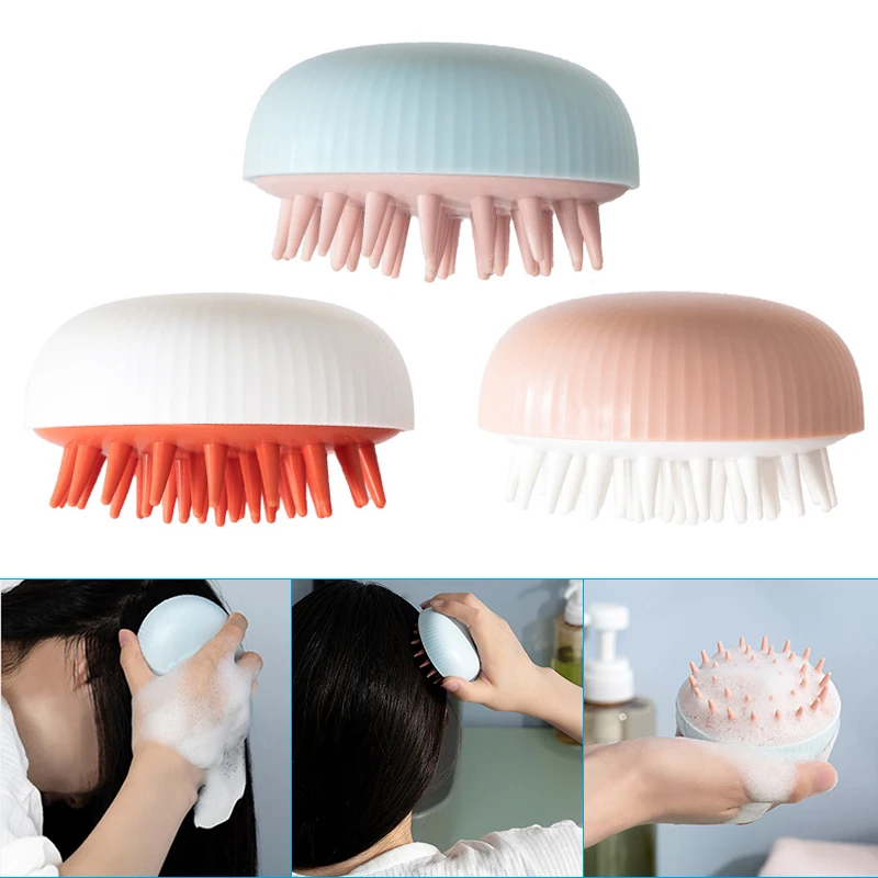 

Silicone Shampoo Head Scalp Massage Brush Handheld Washing Comb Bath SPA Shower Head Hair Mini Head Massage Bathroon Accessories