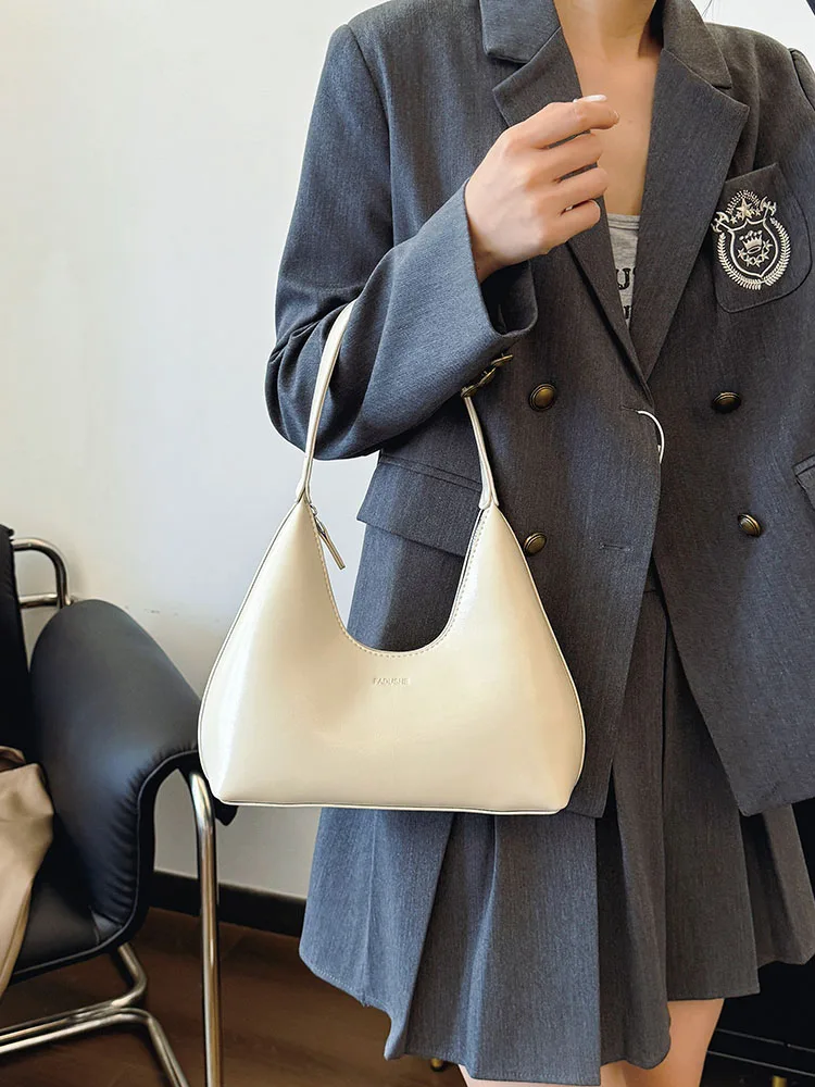 Lizzytsu корейская винтажная красная сумка из искусственной кожи в форме полумесяца