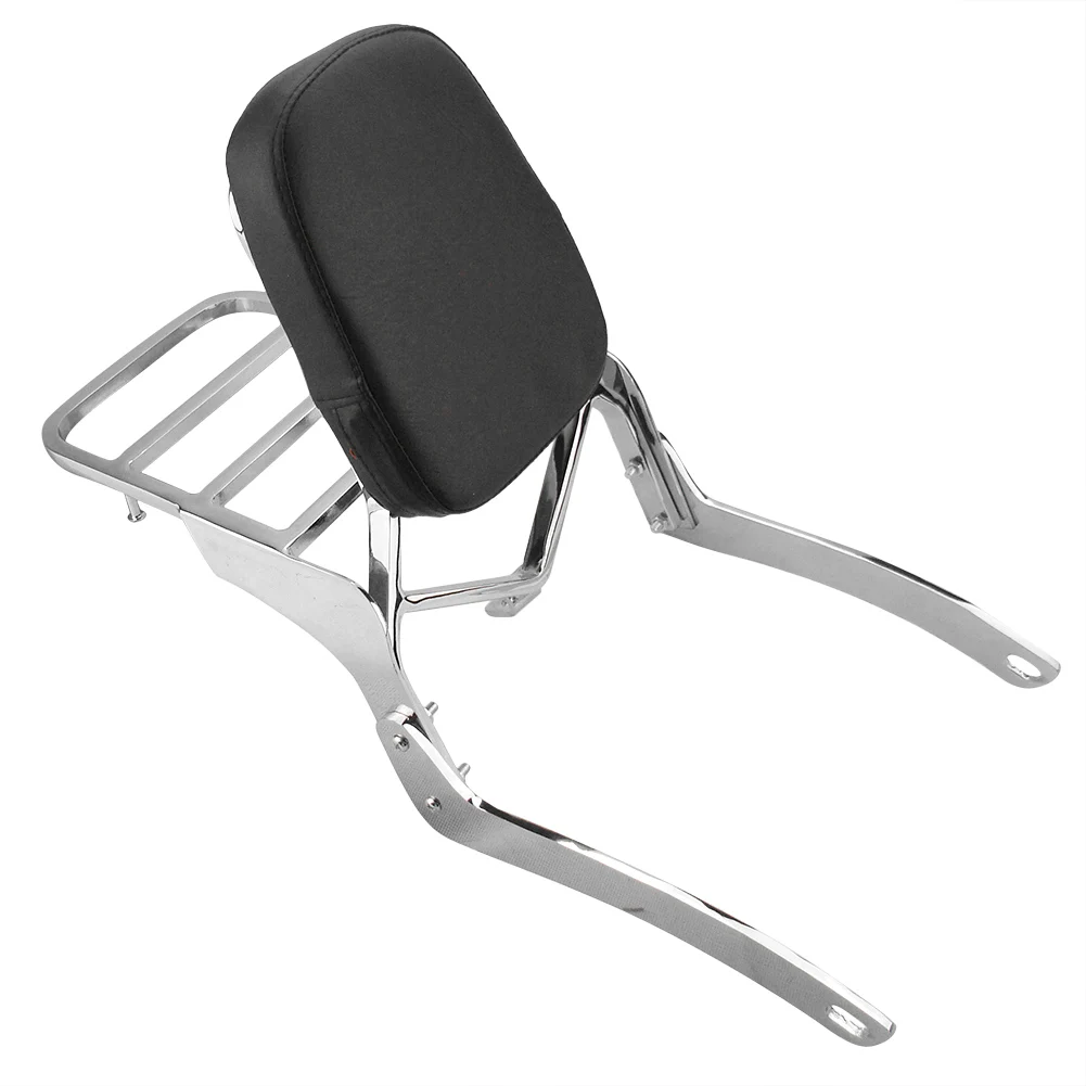 Хромированная спинка заднего пассажира мотоцикла с подушкой для Yamaha Virago XV125 XV250