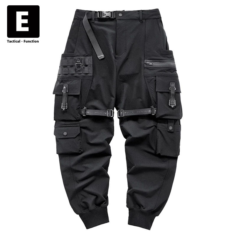 Techwear Pants Streetwear Joggers Men Harajuku Hip Hop Oversized Pants Military Tactical Trousers Black Cargo Pants Male