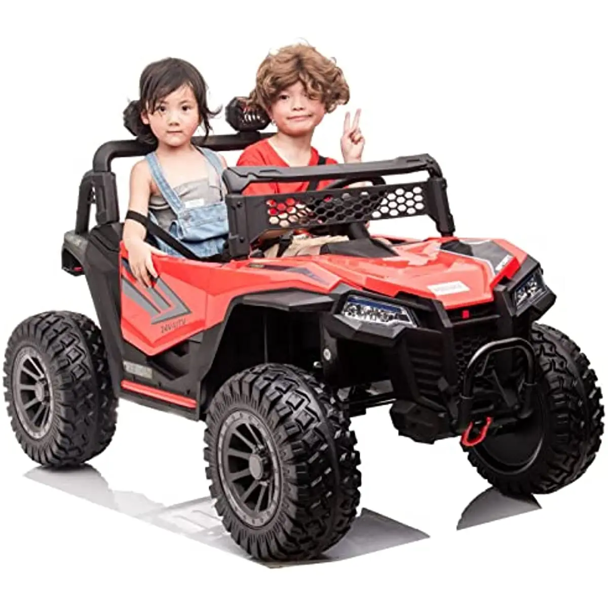 

24V XXL Kids Ride On Car 2 Seater, 4WD Electric Battery Powered Ride On Truck with Parent Remote Control