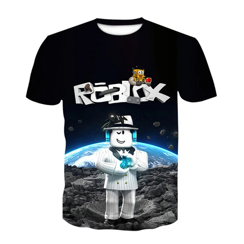 

Мультяшные Robloxing дети мальчики девочки повседневные футболки 2022 новый летний ребенок 3D печать модные топы свободные футболки одежда