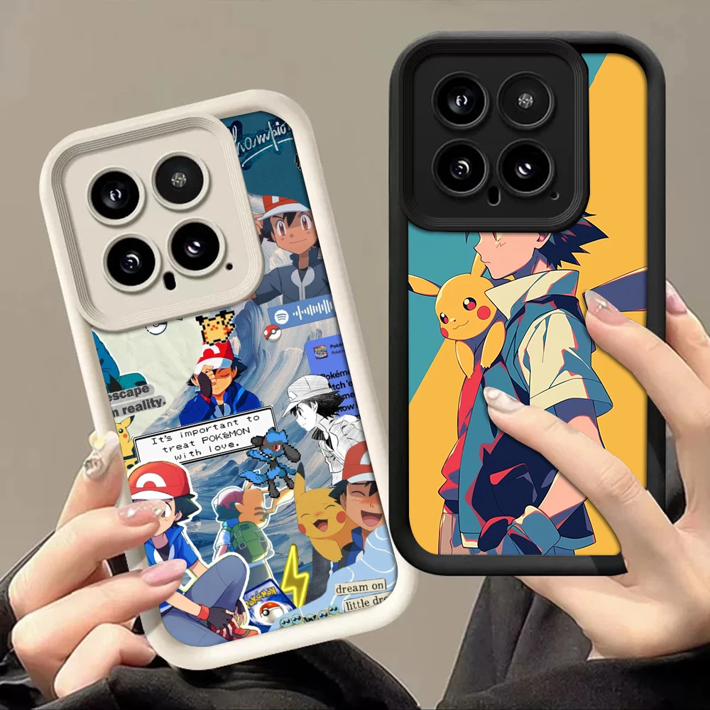 Чехол для телефона Realme GT6 GT3 GT Neo Master C67 C65 C63 C55 C53 C51s C35 C33 C31 C30 C25Y C25s Soft Cover AB-2 ASH vs PIKACHU