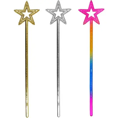 Мини-звездная палочка золотая/серебристая