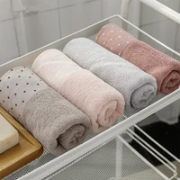 34x75cm 100 cotton absorbent dot pattern solid color soft home bathroom adult hand towel