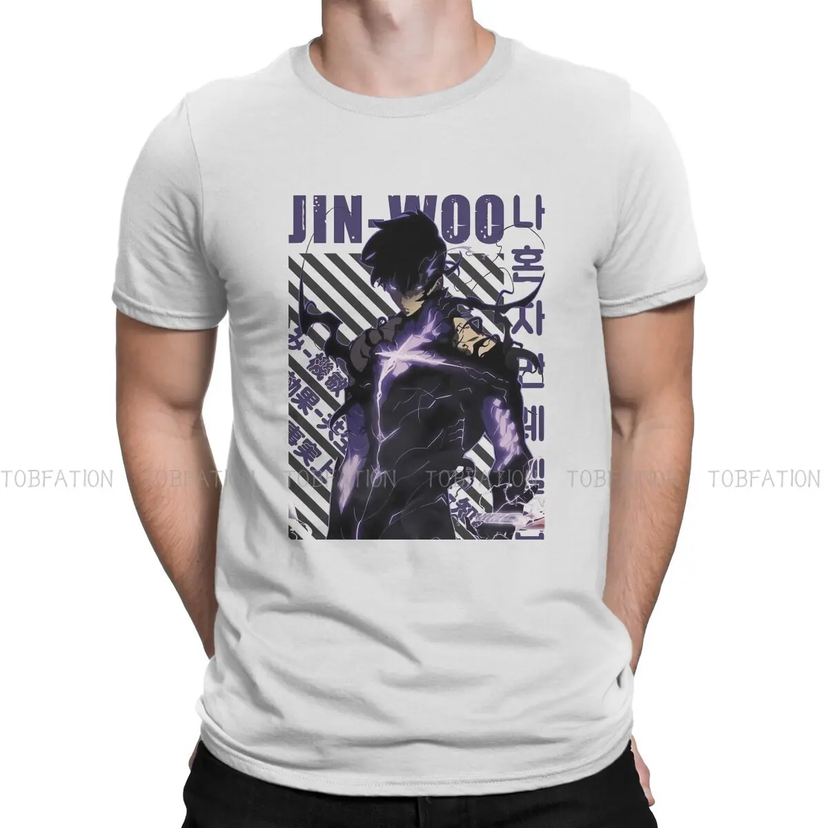 

Футболка с коротким рукавом Jin Woo Sung, уникальная футболка с соло-выравниванием, удобная футболка в стиле хип-хоп, подарок