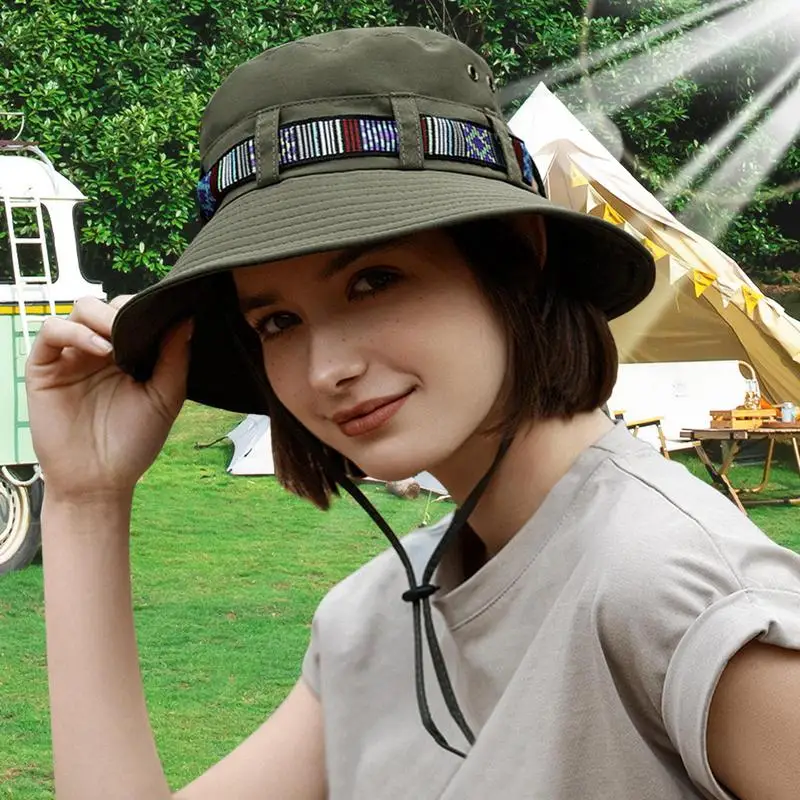 Панама летняя Мужская дышащая шляпа рыбака для рыбалки и активного отдыха с