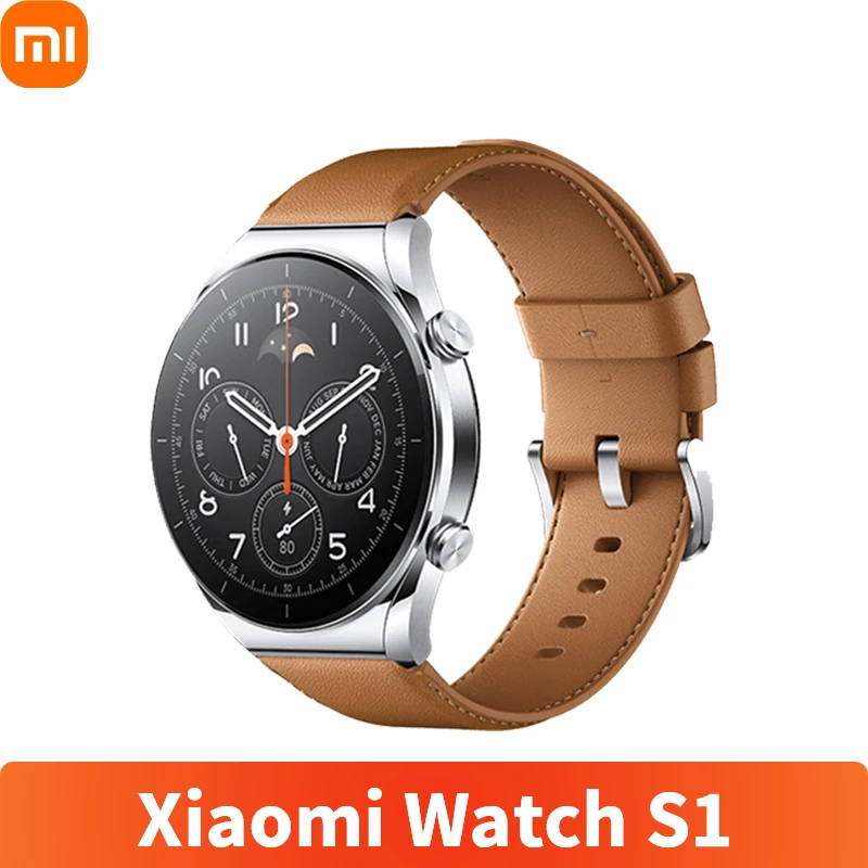 Global Version Xiaomi Watch S1 GPS Smartwatch 1.43" AMOLED Sapphire Display Blood Oxygen Wireless Charging 5ATM Waterproof Watch