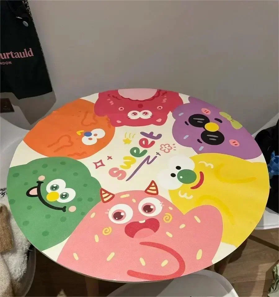 Цветочная круглая скатерть для обеденного стола с цветочным узором защитная