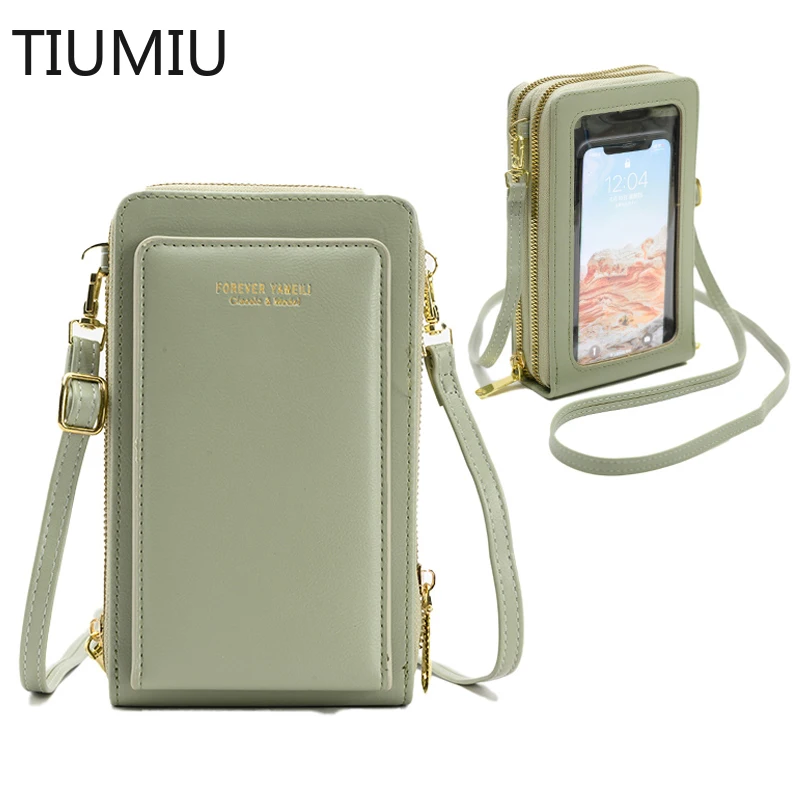 

TIUMIUWomen's Small Messenger Bag Screen Touchable Crossbody Mobile Phone Bags Ladies Shoulder Wallet Coin Purse Card Holder Who