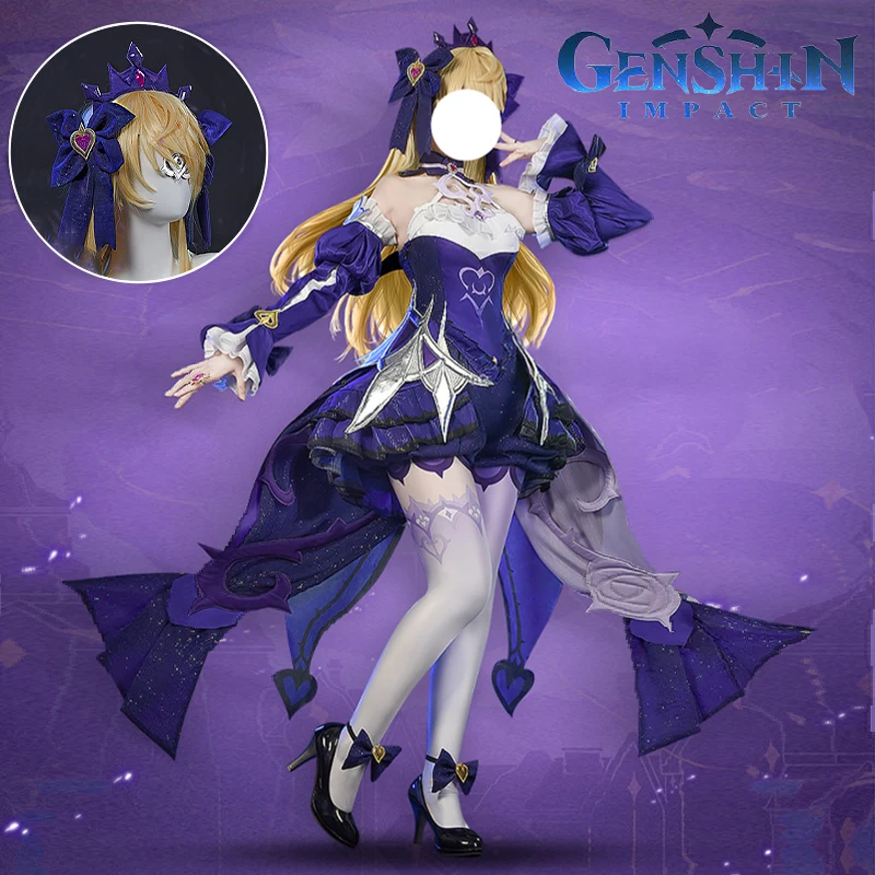 

Pre-Sale Game Genshin Impact Fischl Cosplay Halloween Anime Costume Genshin Ein Immernachtstraum Carnival Dress Party Suit Women