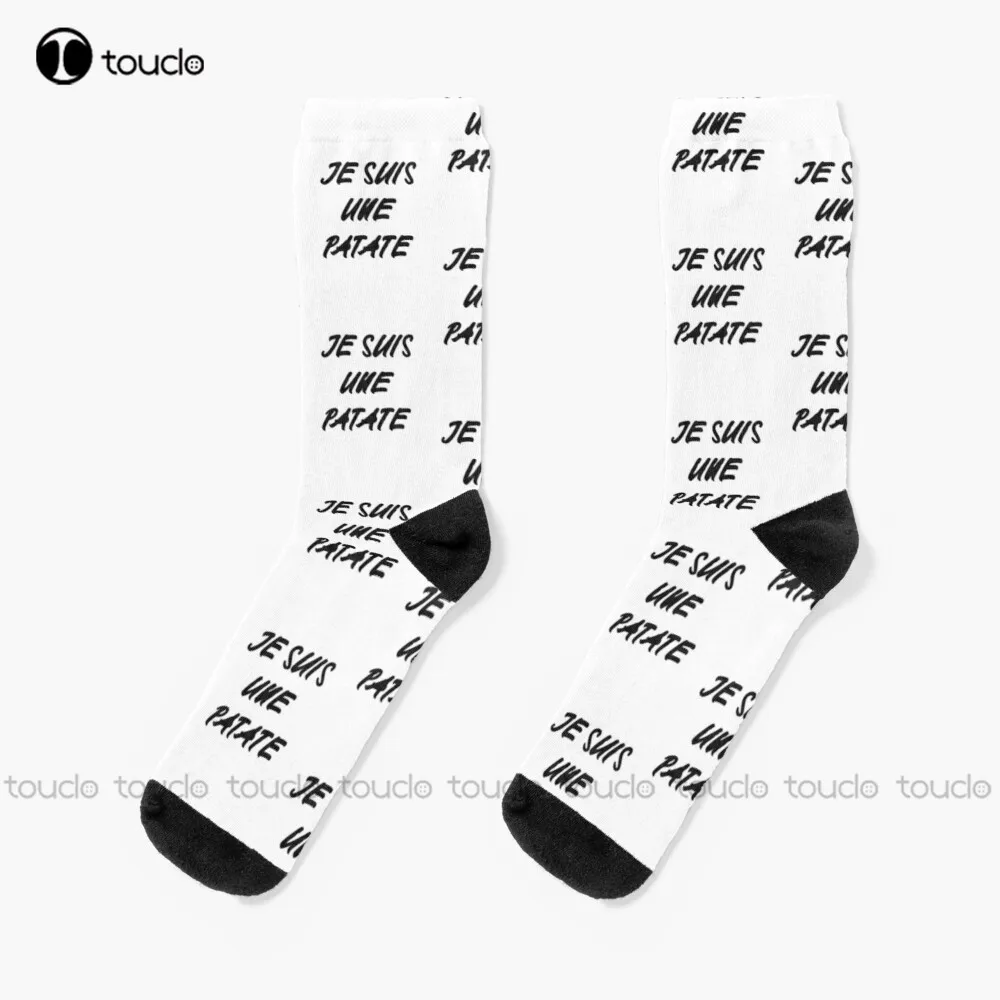 

Je Suis Une Patate Socks Womens Athletic Socks 360° Digital Print Unisex Adult Teen Youth Socks Personalized Custom Gift