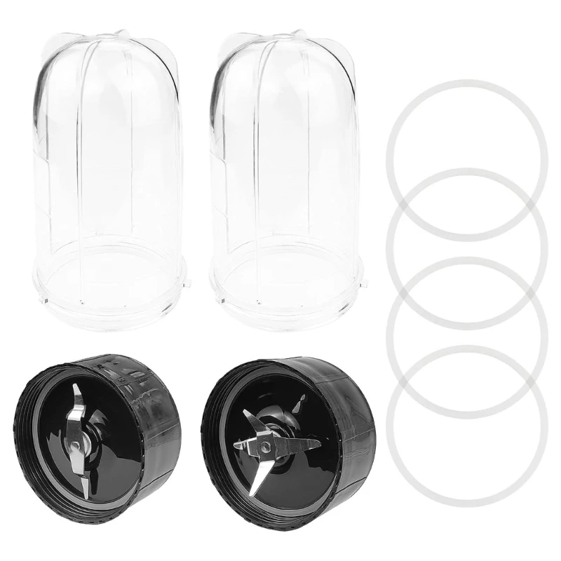 

W8KC Plastic Juicer Replacement Cups Mixer Set Blender Replacement Parts for MAGIC 250W MB1001 Series Blender Juicer