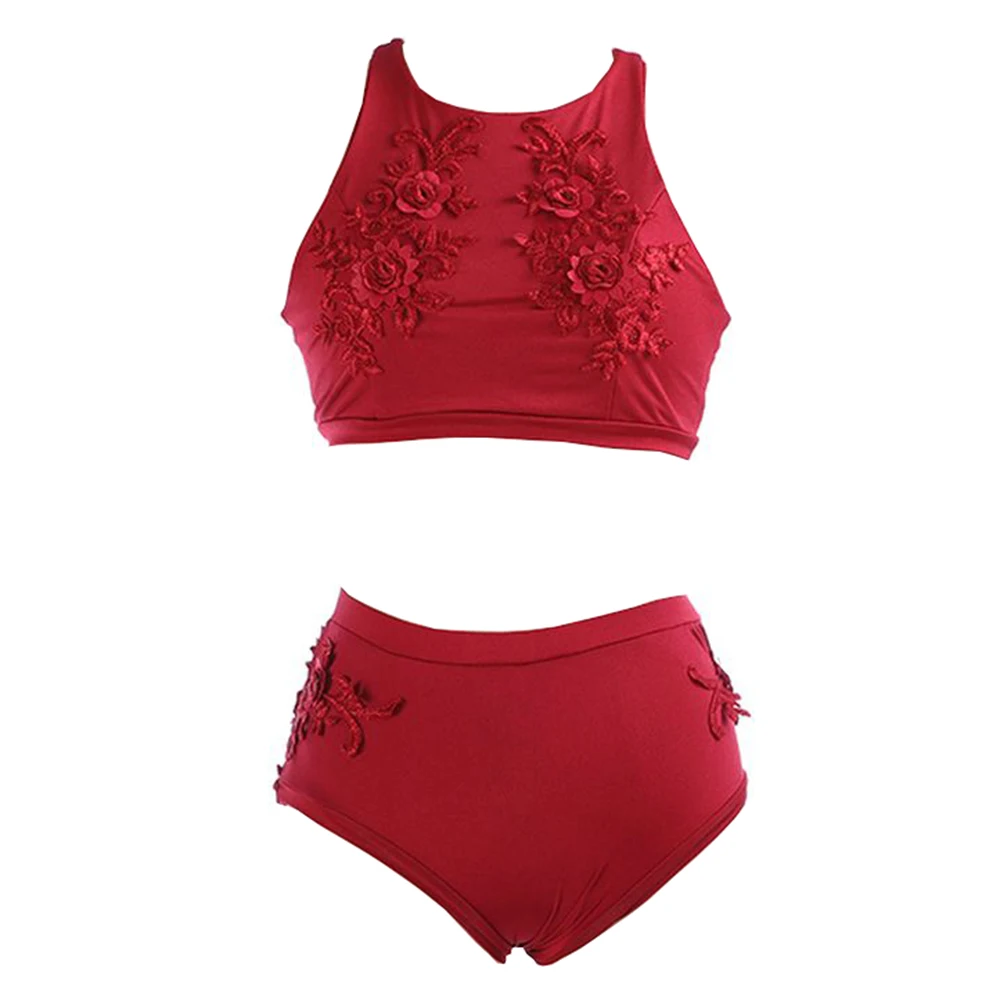 Красный трехмерный костюм для танца на шесте с вышивкой девушек страстный и