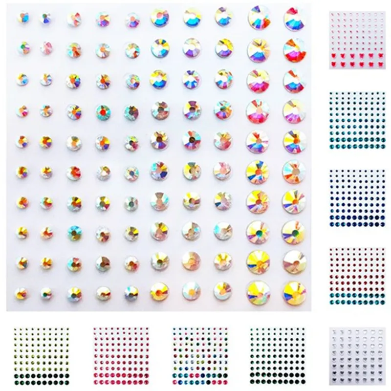 

Праздничное украшение для вечеринки, тела, цветные бриллиантовые украшения, наклейки на Хэллоуин, самоклеящиеся тени для век, алмазные 52 ст...