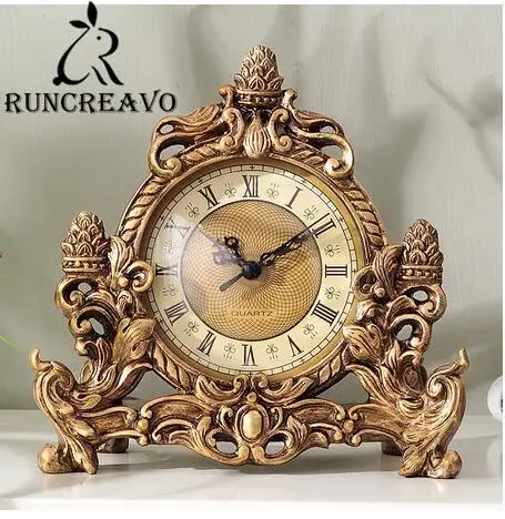 

Guci High - Grade Cracked Ceramic Clock Bell Home Living Room Bedroom Alarm Clock European Retro Bell Crafts Decoration