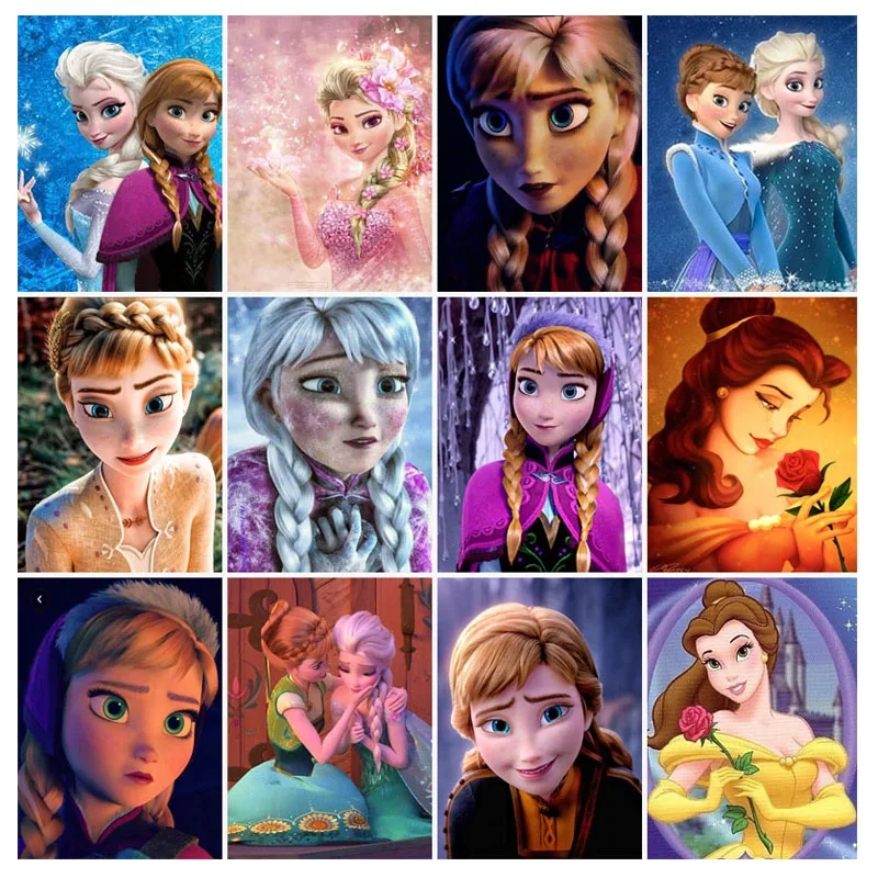 

Cartoon Diamond Painting princess Diamond Embroidery Frozen Elsa diamond painting full square/round decor home