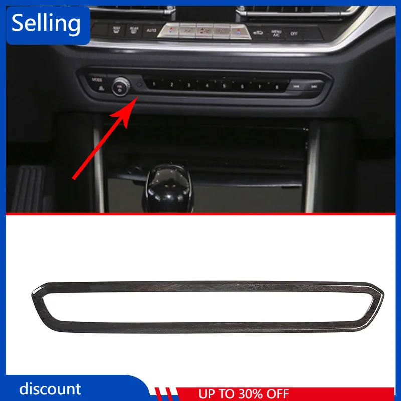 

Car Accessories Interior Plastic Central Control Volume Frame Trim Black Wood Grain For BMW 3 Series 2020 1 Piece Set fast ship