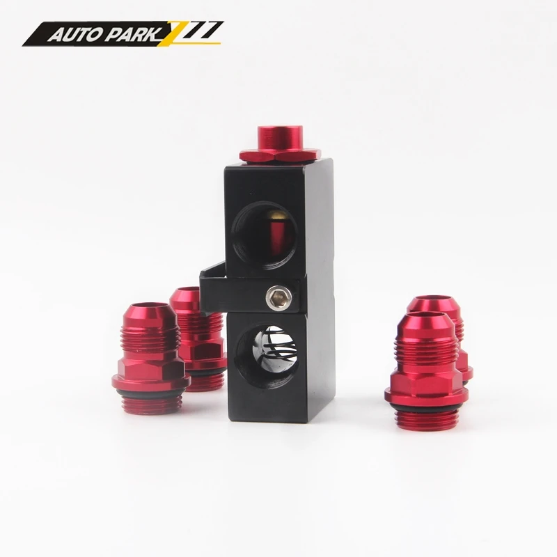 

Oil Filter Sandwich Adaptor With In Line Oil Thermostat sandwich AN10 fitting Oil sender plate Adapter