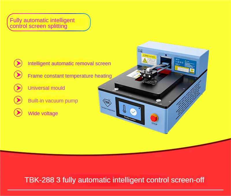 TBK-288 Полностью автоматический интеллект ЖК-экрана сепаратор нагрева для Iphone 14 13 12