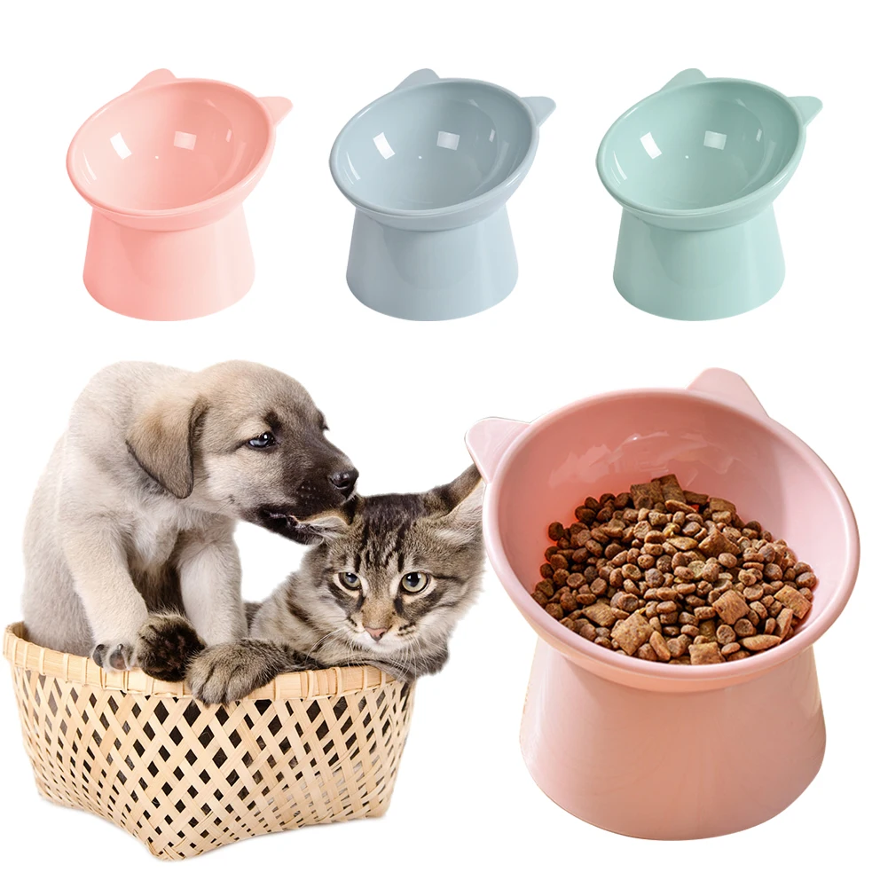 

Cat Bowl High Foot Dog Bowl 10°/45° Neck Protector Pet Food Water Bowl Anti-overturning Binaural Pet Feeding Cup Feeder Bowl