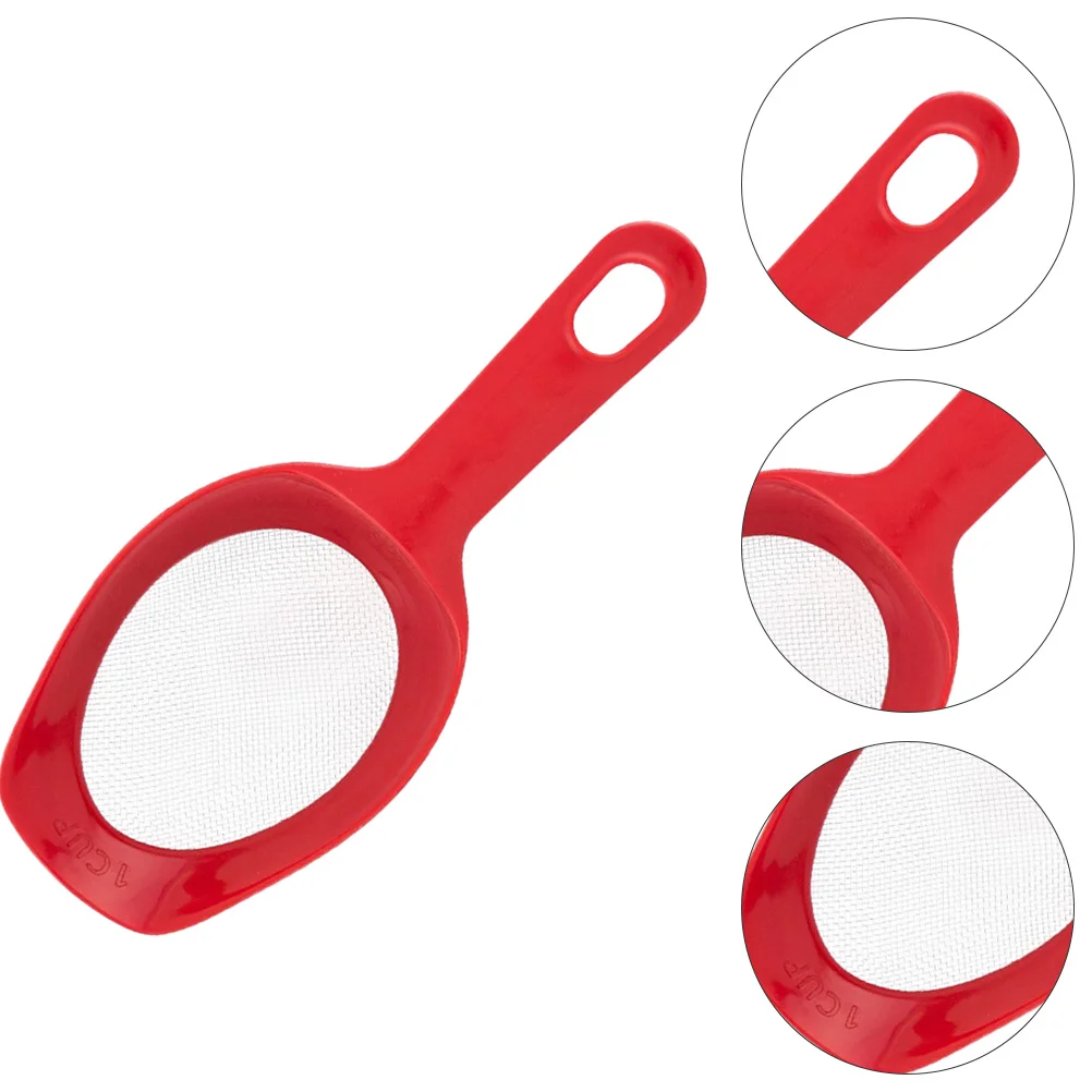 

Flour Sieve Portable Sifter Baking Stainless Steel Sifting Strainer Plastic Colander Cake Mesh Household Filter