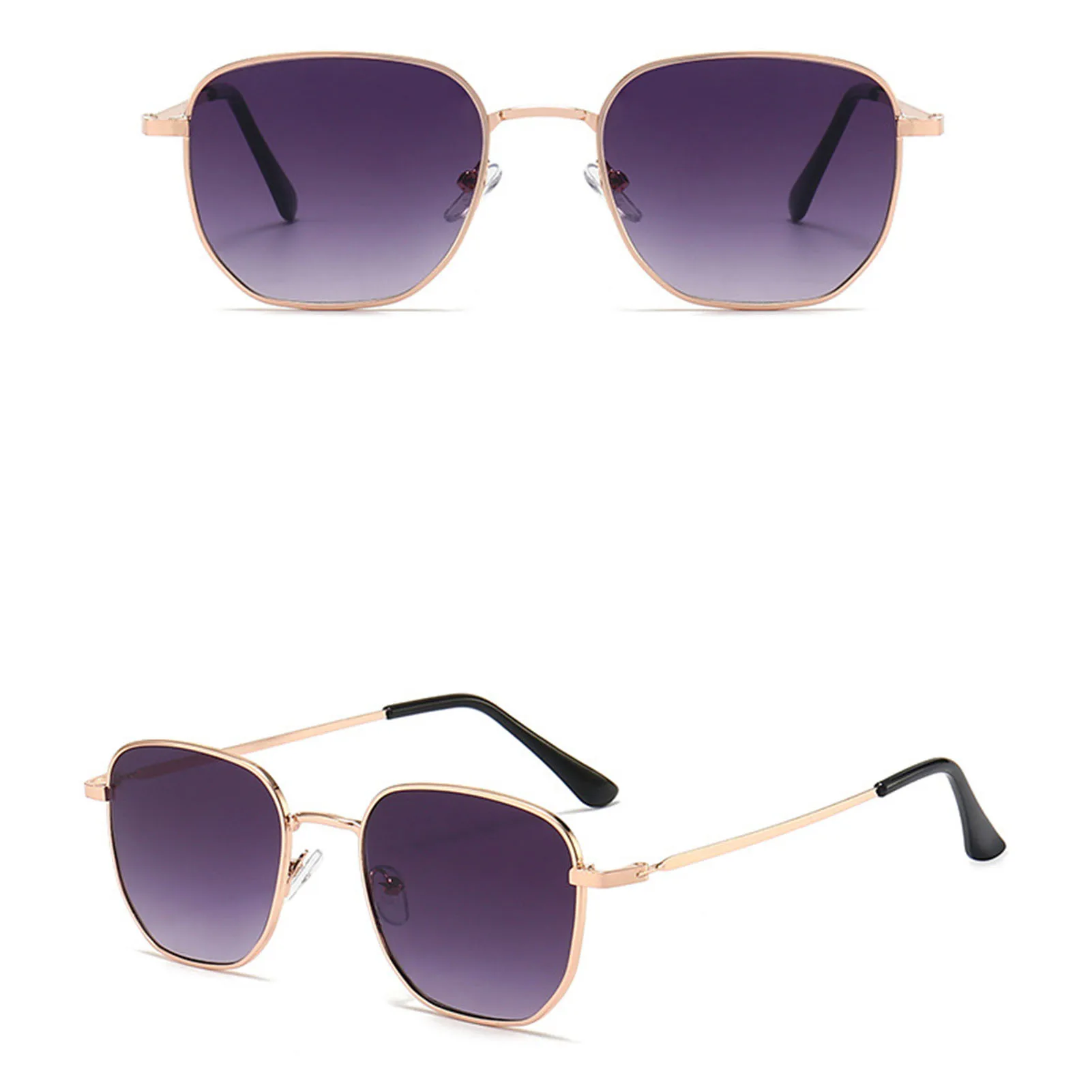 

Metal Square Anti UV Sunglasses Anti UV Lightweight Non-slip Sunglasses for Vacation Daily Wear Car Driving